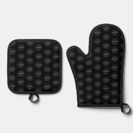 Branded Oven Mitt and Pot Holder Set für Koch