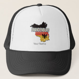Brandenburg Deutschland Retro Staat Karte Vintag Truckerkappe