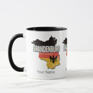Brandenburg Deutschland Retro-Staatskarte Vintage Tasse