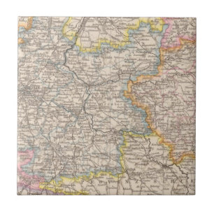 Brandenburg, Posen Atlas-Karte Fliese