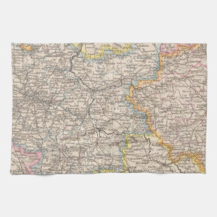 Brandenburg, Posen Atlas-Karte Handtuch