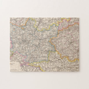 Brandenburg, Posen Atlas Karte Puzzle