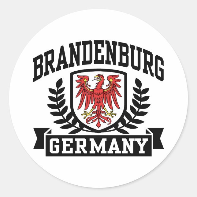 Brandenburg Runder Aufkleber (Vorderseite)