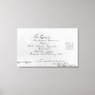 Brandenburger Konzerte, 1721 Leinwanddruck