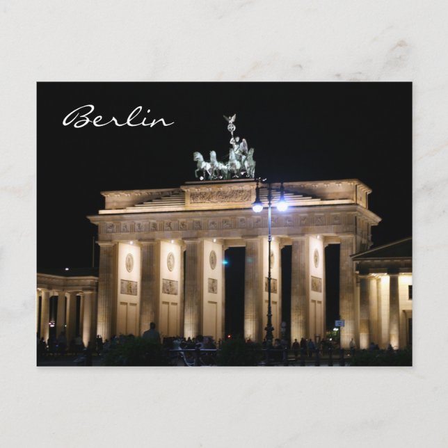 Brandenburger Nacht Postkarte (Vorderseite)