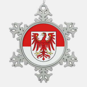 Brandenburger Schneeflocke Weihnachtsgebäck Schneeflocken Zinn-Ornament