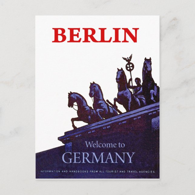 Brandenburger Tor, Berlin, Deutschland, Aussicht v Postkarte (Vorderseite)