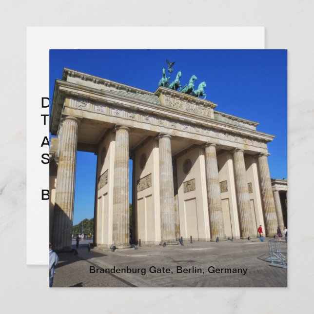 Brandenburger Tor, Berlin, Deutschland Einladung (Vorne/Hinten)
