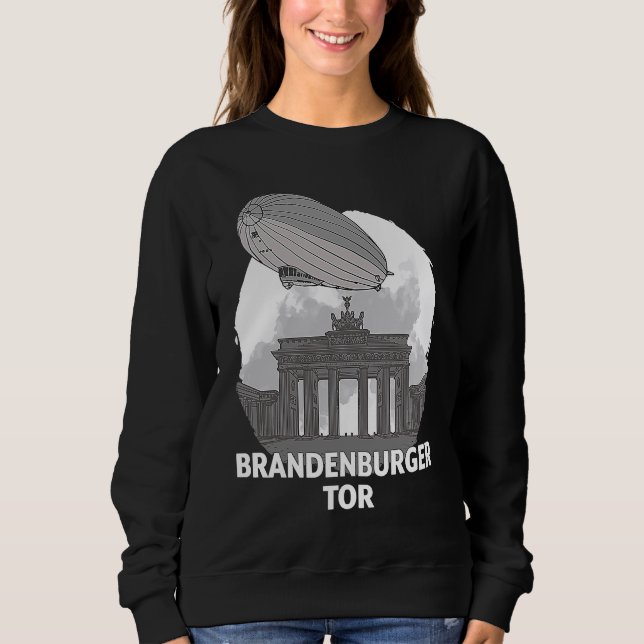 Brandenburger Tor Berlin Germany Silhouette Outlin Sweatshirt (Vorderseite)