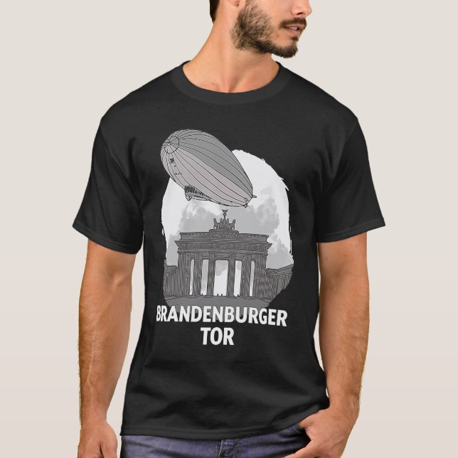 Brandenburger Tor Berlin Germany Silhouette Outlin T-Shirt (Vorderseite)