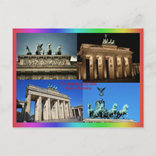 Brandenburger Tor, Berlin, Montage Postkarte