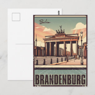 Brandenburger Tor -Berliner Tor, Berlin Urlaubsrei Postkarte