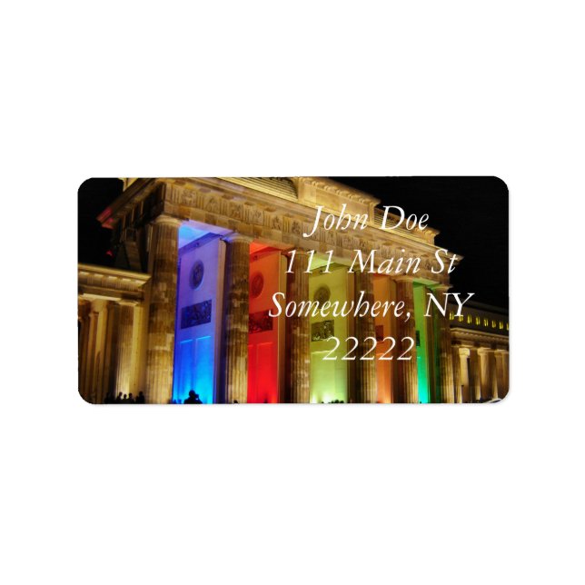 Brandenburger Tor Deutschland Adressaufkleber (Vorne)