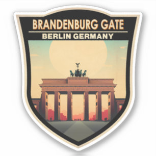 Brandenburger Tor Deutschland Reisen Vintag Aufkleber