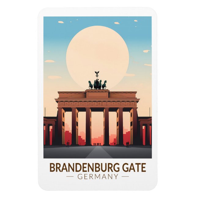 Brandenburger Tor Deutschland Reisen Vintag Magnet (Vertikal)