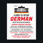 Brandenburger Tor, deutschsprachige Kursanzeige Flyer<br><div class="desc">Brandenburger Tor,  deutschsprachige Flyer der Kurswerbung beim Business Card Store.</div>