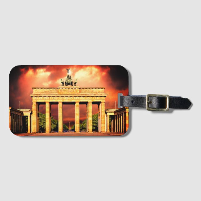 Brandenburger Tor Gepäckanhänger (Vorderseite (Horizontal))