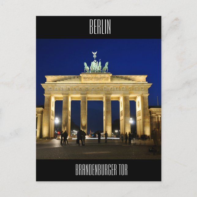 Brandenburger Tor in Berlin, Deutschland Postkarte (Vorderseite)