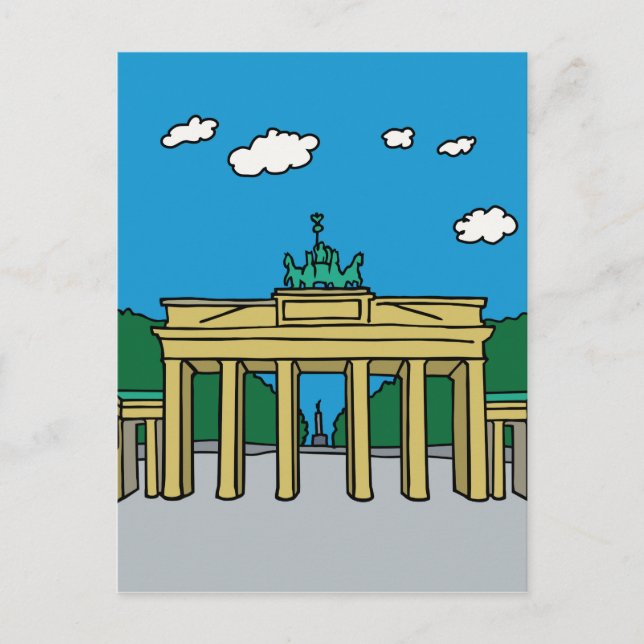Brandenburger Tor in Berlin Postkarte (Vorderseite)