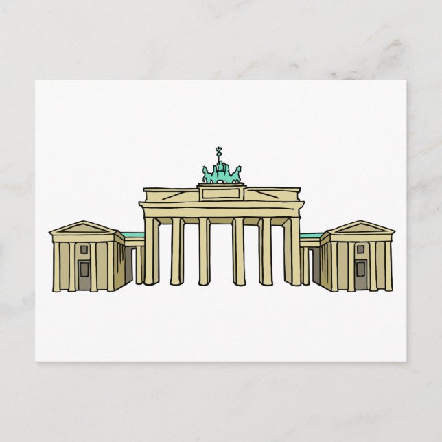 Brandenburger Tor in Berlin Postkarte (Vorderseite)