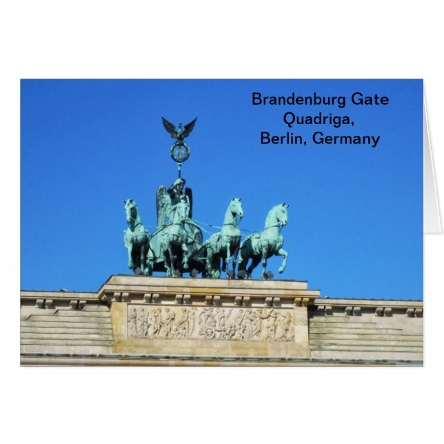 Brandenburger Tor Quadriga in Berlin, Deutschland (Vorderseite (Horizontal))