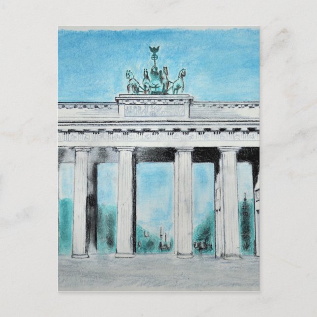Brandenburger Tor Sketch Postkarte (Vorderseite)
