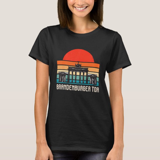 Brandenburger Tor Sonnenaufgang am Pariser Platz i T-Shirt (Vorderseite)