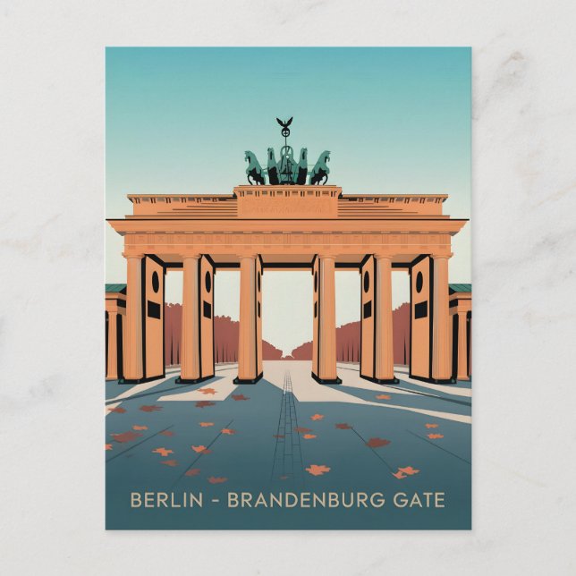Brandenburger Tor Vintag Postkarte (Vorderseite)
