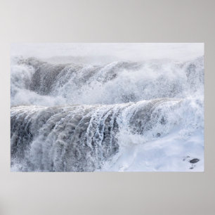 Brandende Wellen im Winter Poster