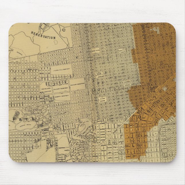 Brandgebiet von San Francisco, 1906 Mousepad (Vorne)