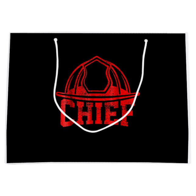 Brandgeschenk | Cheffeuerwehrgeschenke Große Geschenktüte (Vorderseite)