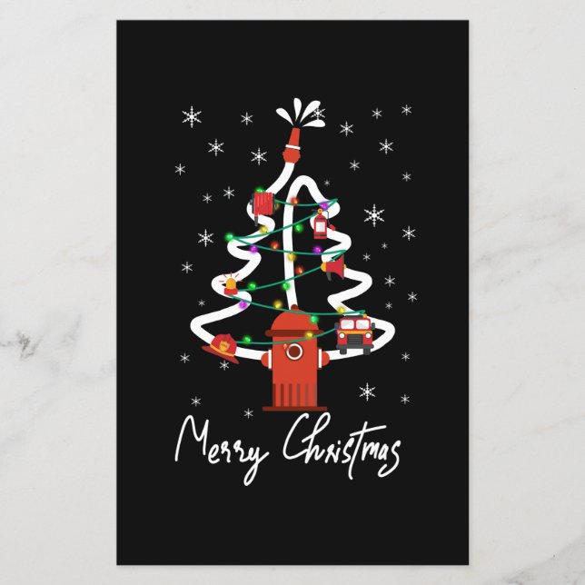 Brandgeschenk | Frohe Weihnachts-Feuerwehr Flyer (Vorne)