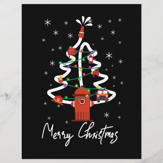 Brandgeschenk | Frohe Weihnachts-Feuerwehr Flyer (Vorne)
