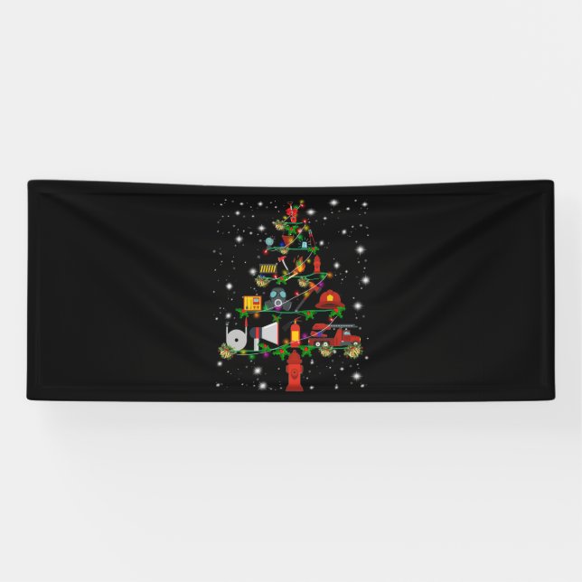 Brandgeschenk | Frohe Weihnachts-Feuerwehrspass Banner (Horizontal)