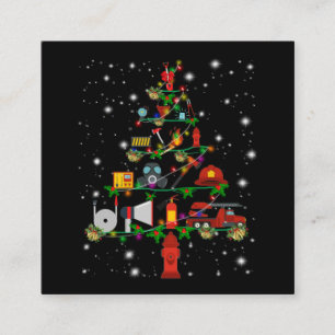 Brandgeschenk Frohe Weihnachts-Feuerwehrspass Quadratische Visitenkarte
