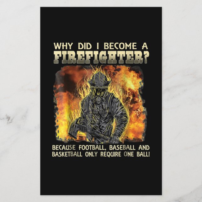 Brandgeschenk | Warum wurde ich Feuerwehrmann? Flyer (Vorne)