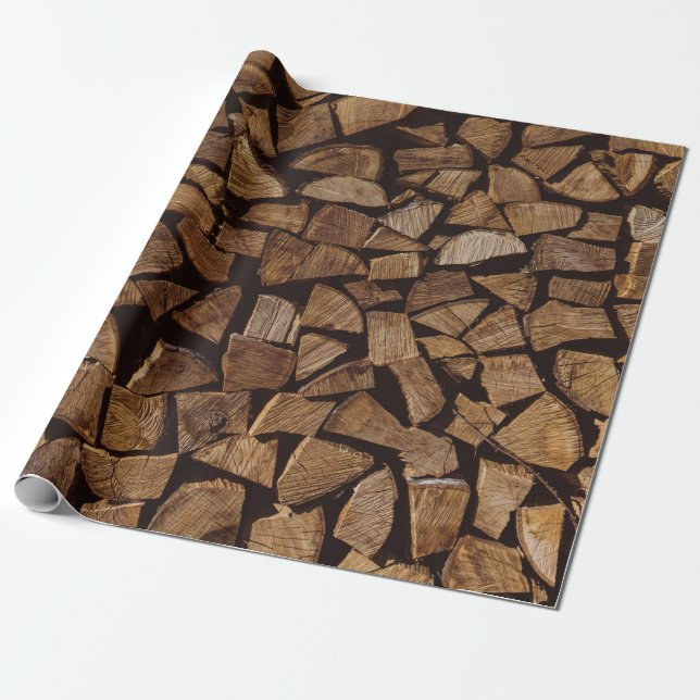 Brandholzpalette Geschenkpapier (Ungerollt)