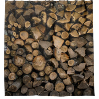 Brandholzstapel Duschvorhang