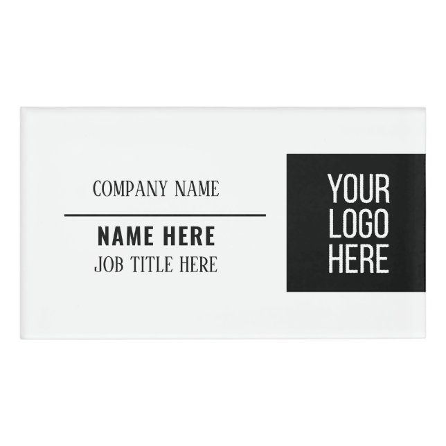 Branding des Firmennamens Sales Branding Namenschild (Vorderseite)