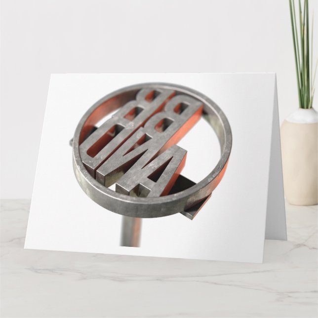 Branding-Eisen-Marke Karte (Vorderseite)