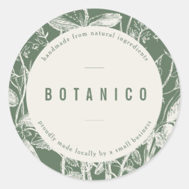 Branding für botanische Sanierung und grüne Flora Runder Aufkleber