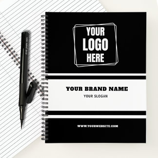 Branding für schwarze und weiße Unternehmen und Ge Notizbuch