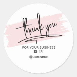 Branding für Unternehmen Vielen Dank Karte Runder Aufkleber