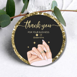 Branding für Unternehmen Vielen Dank Karte Runder Aufkleber