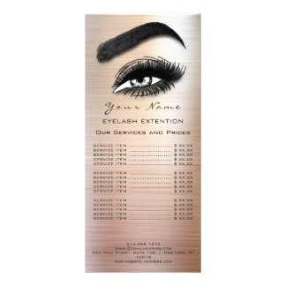 Branding-Preisliste Lash Brow Extension Eyes Lips Werbekarte