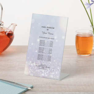 Branding-Preisliste Nails Werbekarte Sockelschild