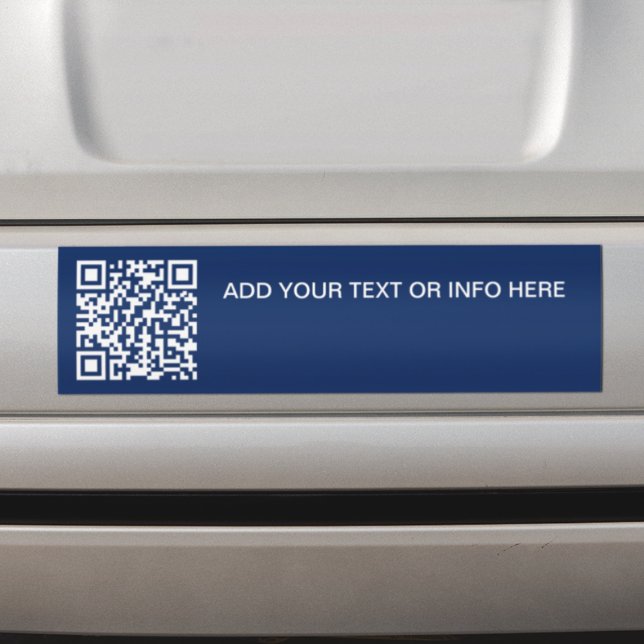 Branding von QR-Code für Unternehmen mit Blue Text Autoaufkleber (Von Creator hochgeladen)