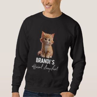 BRANDI'S Offizielles Katzenschlafshirt Pyjama Sweatshirt