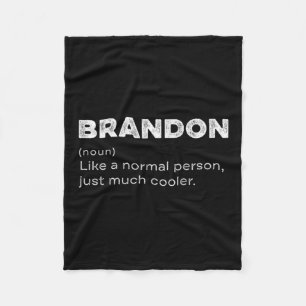 Brandon Definition Personalisierter Name Lustiger Fleecedecke