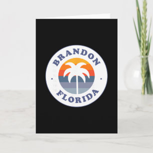 Brandon Florida Fl Retro Sonnenuntergang Palme Sou Karte